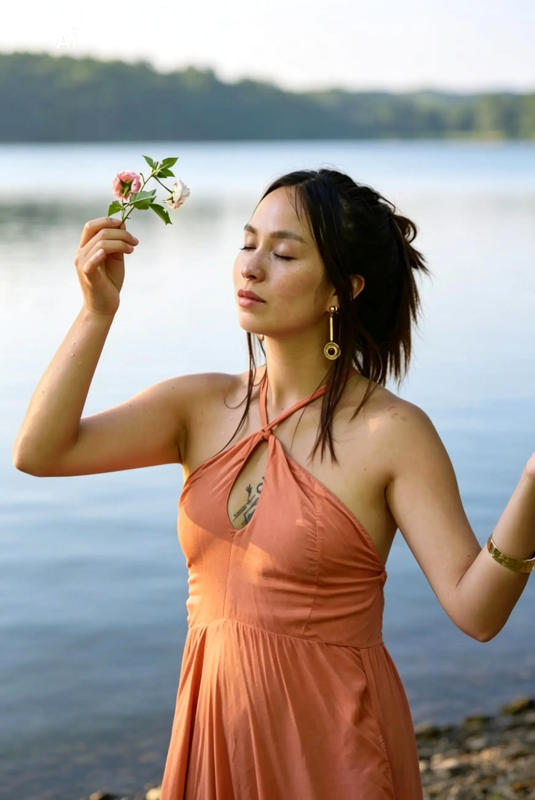 Robe Prêtresse de l'eau en fibre de banane