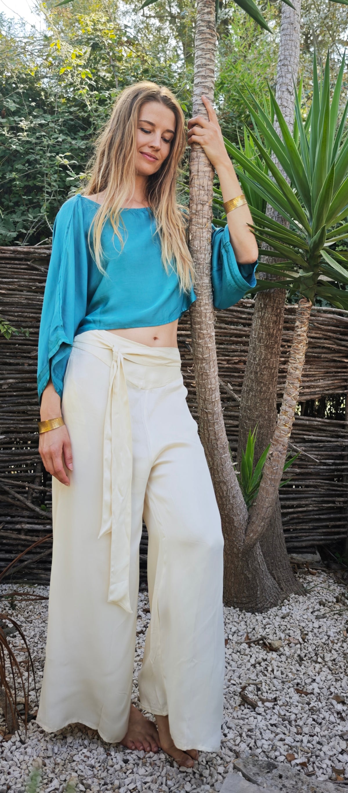 Pantalon en Tencel avec ceinture