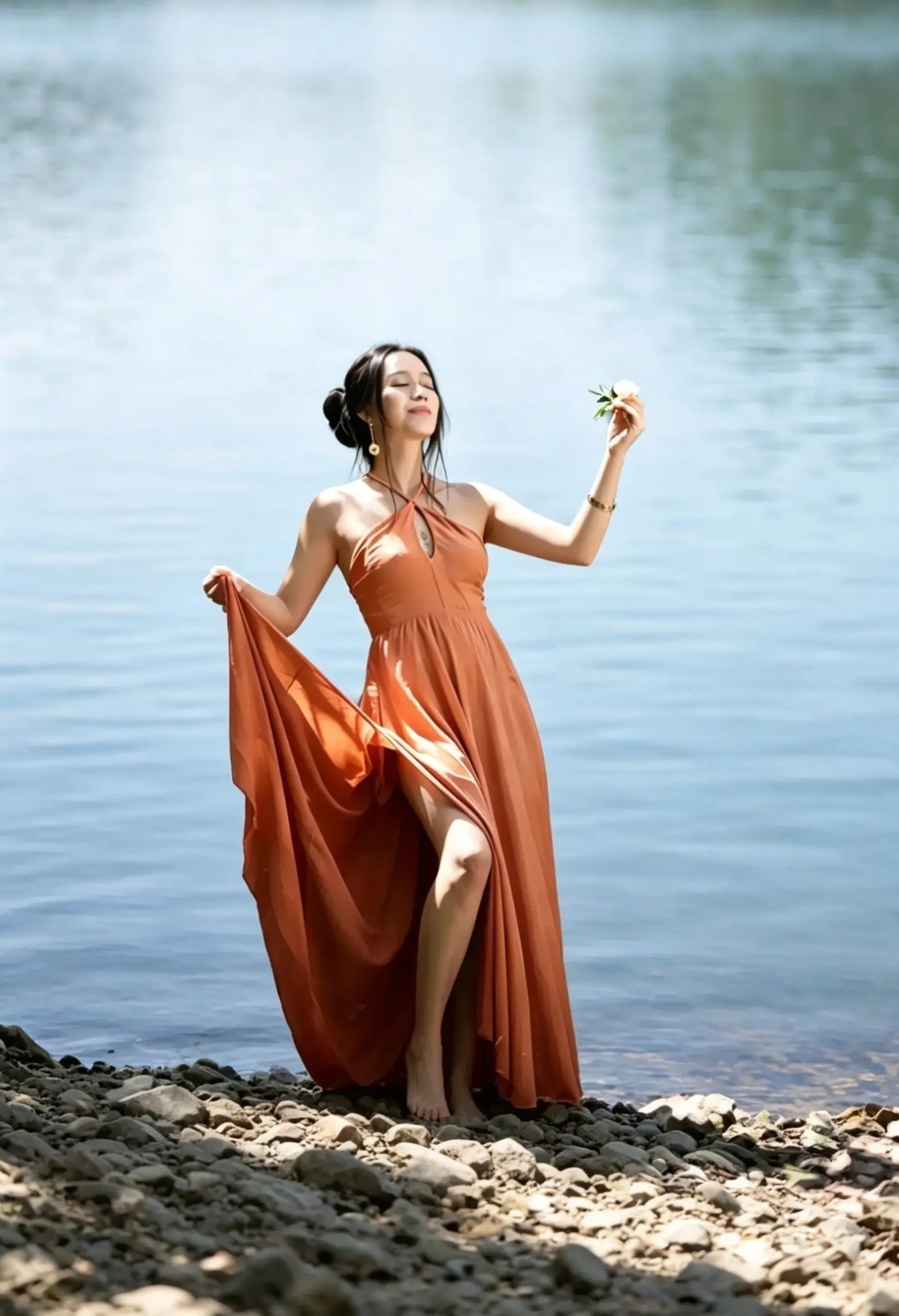 Robe Prêtresse de l'eau en fibre de banane